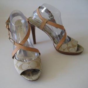 Coach strappy Sandals heels 10